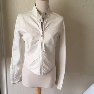 Aldo White Leather Jacket